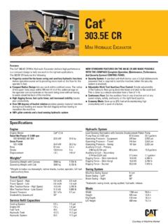 cat 303.5 e|303.5 spec sheet.